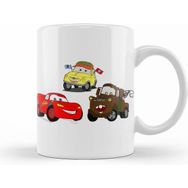 Humuts Porselen Beyaz Mcqueen Mater And Luigi Kupa Bardak