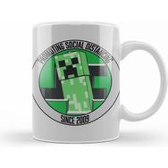 Humuts Porselen Beyaz Minecraft Creeper Social Distancing Champion Kupa Bardak