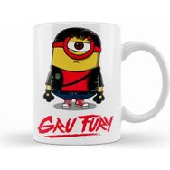 Humuts Porselen Beyaz Minion Kung Fury Gru Fury Kupa Bardak