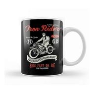 Humuts Porselen Beyaz Motorbik Eıron Rider Racers Club Kupa Bardak