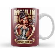 Humuts Porselen Beyaz Moulin Rouge Satine Kupa Bardak