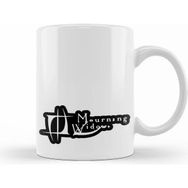 Humuts Porselen Beyaz Mourning Widows Logo Kupa Bardak