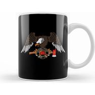 Humuts Porselen Beyaz Patriotic Firefighter Eagle Fire Department Kupa Bardak