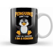 Humuts Porselen Beyaz Penguins Can T Fly And Therefore I Am A Penguin Kupa Bardak