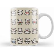 Humuts Porselen Beyaz Sevimli Pandalar Various Feeling Of Panda Kupa Bardak