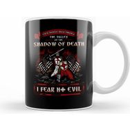 Humuts Porselen Beyaz Shadow Of Death, I Fear No Evil Christian Knight Kupa Bardak