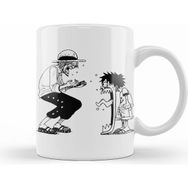 Humuts Porselen Beyaz Shanks Luffy One Piece Funny Kupa Bardak