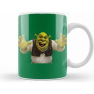 Humuts Porselen Beyaz Shrek Raised Hands Pocket Shrek Kupa Bardak