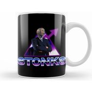 Humuts Porselen Beyaz Stonks Aesthetic Kupa Bardak