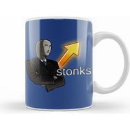 Humuts Porselen Beyaz Stonks Kupa Bardak