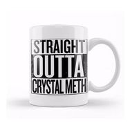 Humuts Porselen Beyaz Straight Outta Crystal Meth Breaking Bad White Kupa Bardak