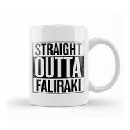 Humuts Porselen Beyaz Straight Outta Faliraki Kupa Bardak