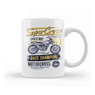 Humuts Porselen Beyaz Super Cross Race Champion Kupa Bardak