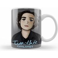 Humuts Porselen Beyaz Timothée Chalamet Kupa Bardak