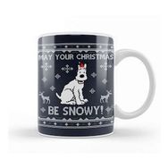 Humuts Porselen Beyaz Tintin May Your Christmas Be Snowy Knit Kupa Bardak