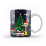 Humuts Porselen Beyaz Top Cat Around The Christmas Tree Kupa Bardak
