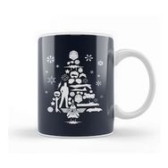 Humuts Porselen Beyaz Top Gun Christmas Tree Silhouette Kupa Bardak