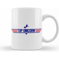 Humuts Porselen Beyaz Top Unicorn Top Gun Mix Kupa Bardak
