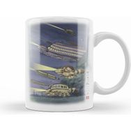 Humuts Porselen Beyaz Totoro Cat Bus Migration Kupa Bardak