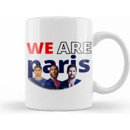 Humuts Porselen Beyaz We Are Parıs Leo Messi Hakımı Ramos Psg Kupa Bardak