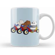 Humuts Porselen Beyaz We Bare Bears 011 Kupa Bardak