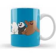Humuts Porselen Beyaz We Bare Bears 05 Kupa Bardak