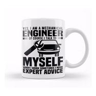 Humuts Porselen Beyaz Yes I Am A Mechanical 01 Kupa Bardak