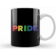 Humuts Pride Rainbow Text Kupa Bardak