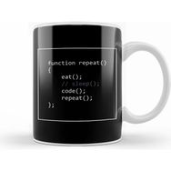 Humuts Programmer's Life Eat Sleep Code Repeat Kupa