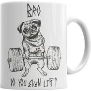 Humuts Pug Bodybuilder Köpek Kupa