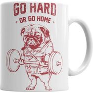 Humuts Pug Bodybuilder Sıkı Çalış Yada Git Pug Köpek Tişort Pug Kupa