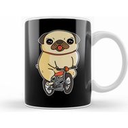 Humuts Pug Puppy Riding Bicycle Adorable Dog Bike Ride Kupa