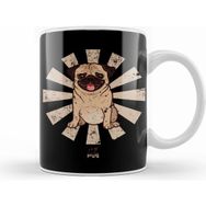 Humuts Pug Retro Japanese Kupa