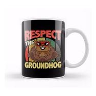 Humuts Respect Cute Respect The Groundhog Funny Groundhog Day Kupa Bardak