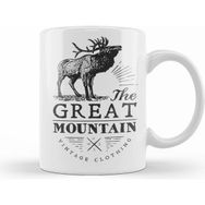 Humuts Retro Animal Stag Great Mountain Vintage Clothing Black Kupa
