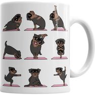 Humuts Rottweiler Yoga Rotfaydır Pug Köpek Yoga Kupa Bardak