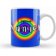 Humuts Samuel L Jackson Retro Rainbow Style Kupa Bardak
