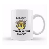 Humuts Sarı Civciv Bebeğim Tehlikeliyim Diyorum 02 Kupa Bardak