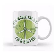Humuts Save The Earth Renewable Energy I'm A Big Fan 02 Porselen Beyaz Kupa Bardak