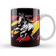 Humuts Spain Flag Horse Riding Equestrian Sport Horseshoe Saddle Kupa