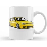 Humuts Stanced Out Golf Mk4 Yellow Kupa Bardak