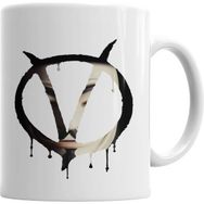 Humuts Symbol V With Mask V For Vendetta Kupa Bardak