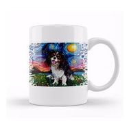 Humuts Tri Color Cavalier King Charles Spaniel Night 01 Kupa Bardak