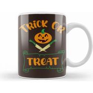Humuts Trick Or Treat Pumpkin Head Typography Kupa Bardak