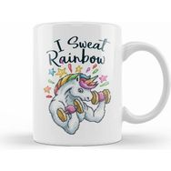 Humuts Unicorn I Sweat Rainbow Pixel Art Kupa