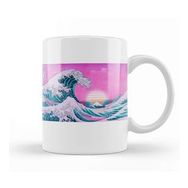 Humuts Vaporwave Great Wave Off Kanagawa Aesthetic Sunset Kupa