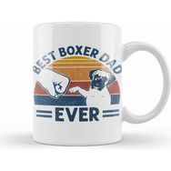 Humuts Vintage Best Boxer Dad Ever Bump Fit Dog Dad Funny Fathers Day Gifts Köpek Kupa