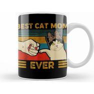 Humuts Vintage Best Cat Mom Ever Fist Bump Gift 01 Kupa