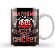 Humuts Warning Cricket Player Cricketer Bat Ball Game Pitch Kupa