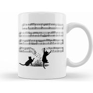 Humuts Yaramaz Komik Müzik Notalı Kedi Cat Kupa